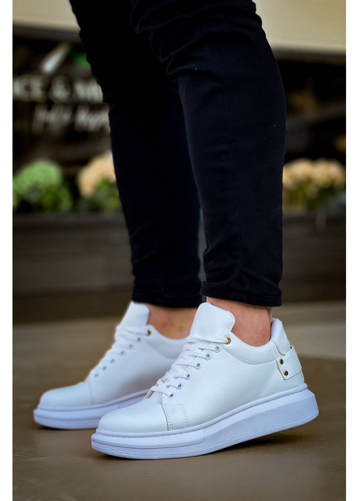 KB047  Kuback Beyaz Cilt Günlük Erkek  Ayakkabı