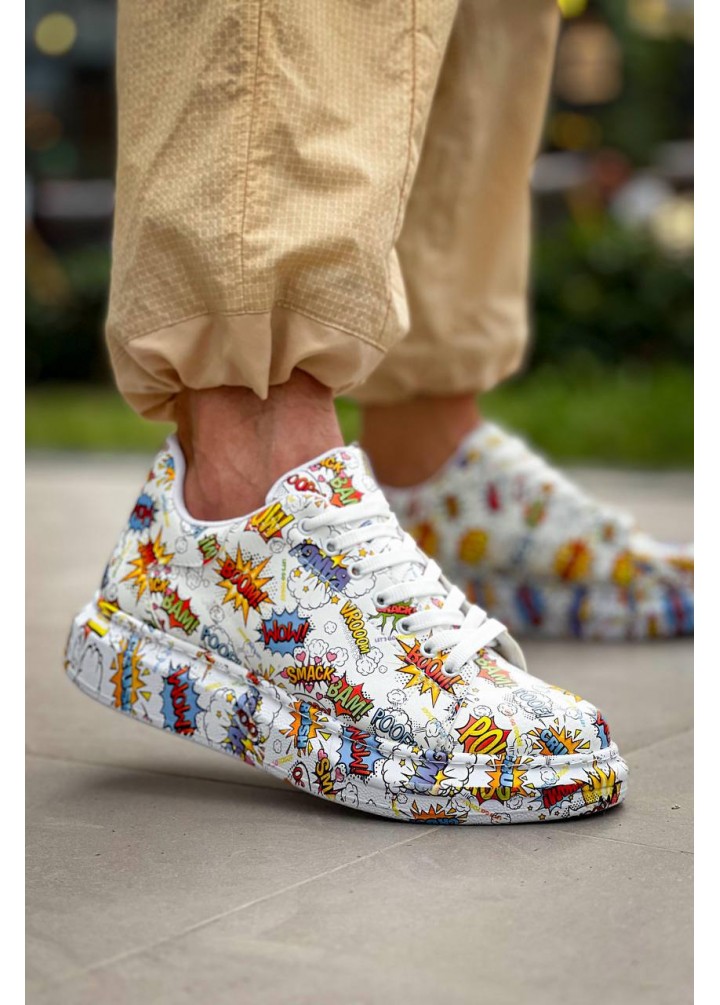 KB-X500  Kuback  Beyaz Boom  Bağcıklı  Günlük Erkek  Ayakkabı