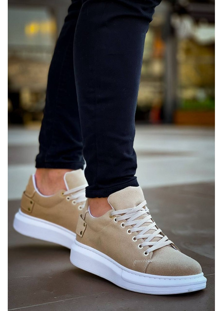 KB047  Kuback Bej Süet Günlük Erkek  Ayakkabı