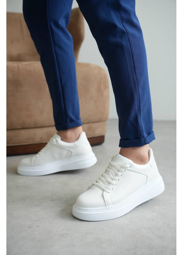 KB-B2 Kuback Beyaz Cilt Günlük Erkek Ayakkabı