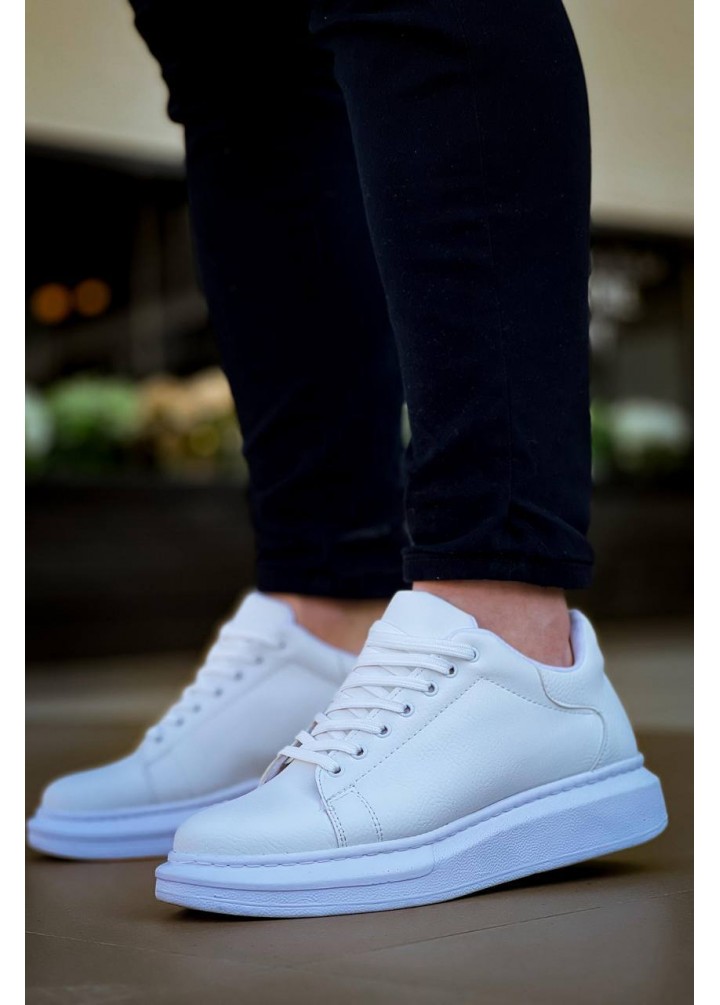 KB-040  Kuback Beyaz Cilt   Lastikli  Günlük Erkek  Ayakkabı