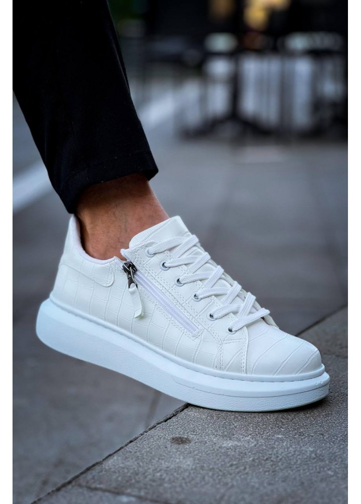 KB-0994  Kuback Beyaz Cilt  Yüksek Taban  Erkek Bilek Bot