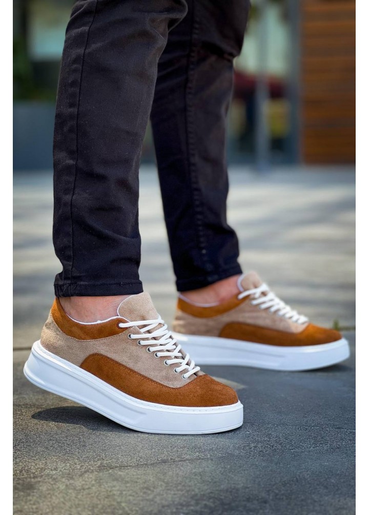 KB-005 Kuback Vizon Taba Süet Bağcıklı  Günlük Erkek  Ayakkabı