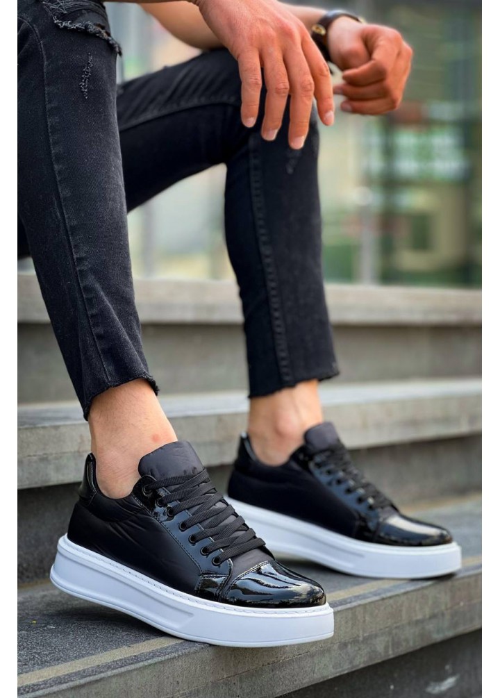 KB-X46 Kuback Siyah Rugan Bağcıklı  Günlük Erkek Ayakkabı