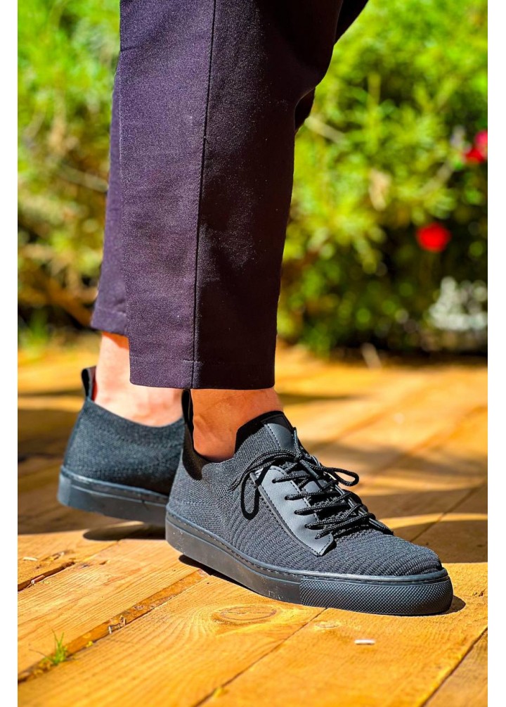 KB-0991  Kuback Siyah Cilt Siyah Yüksek Taban  Bağcıklı  Postal Bot