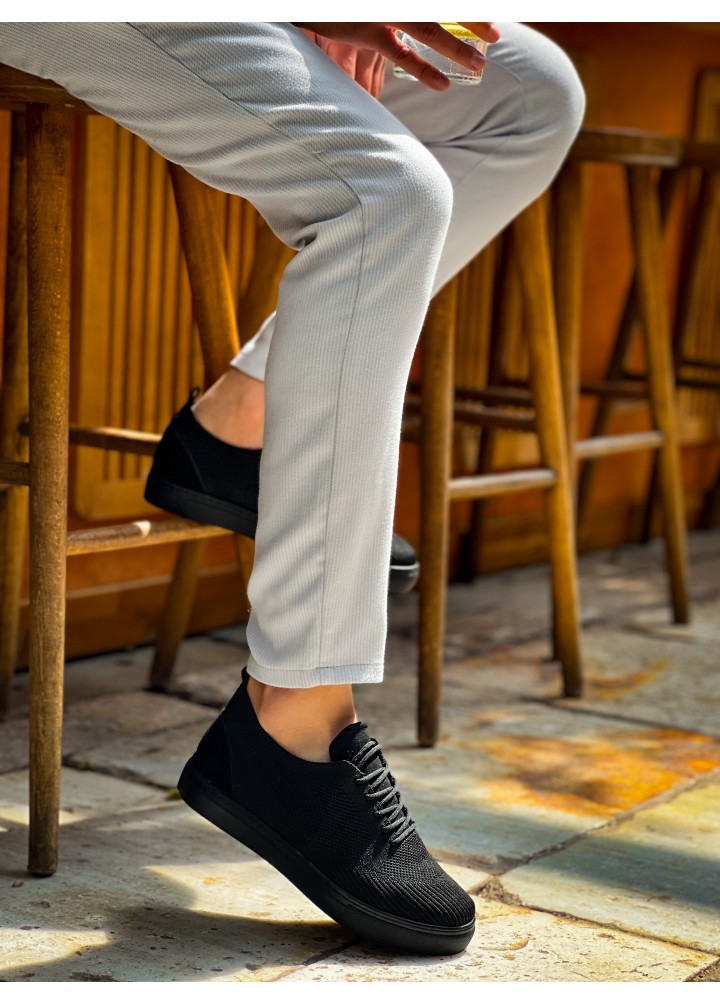 KB-021 Kuback Siyah Triko Siyah Taban G Toka  Günlük Kadın Ayakkabı