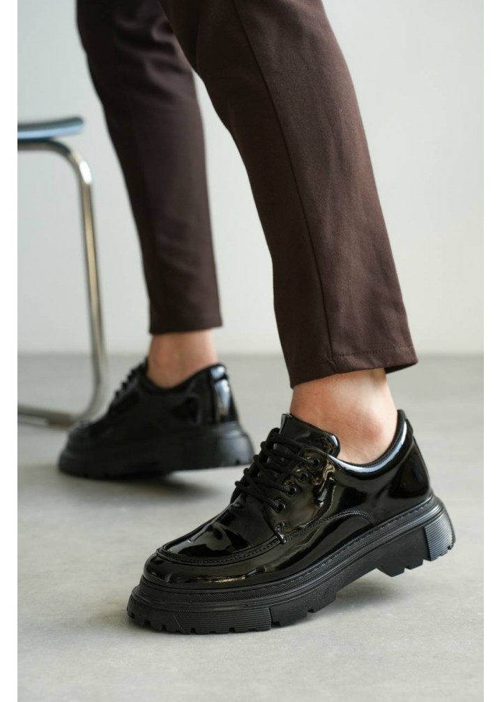 KB-X6 Kuback Kömür Rugan Günlük Erkek Ayakkabı