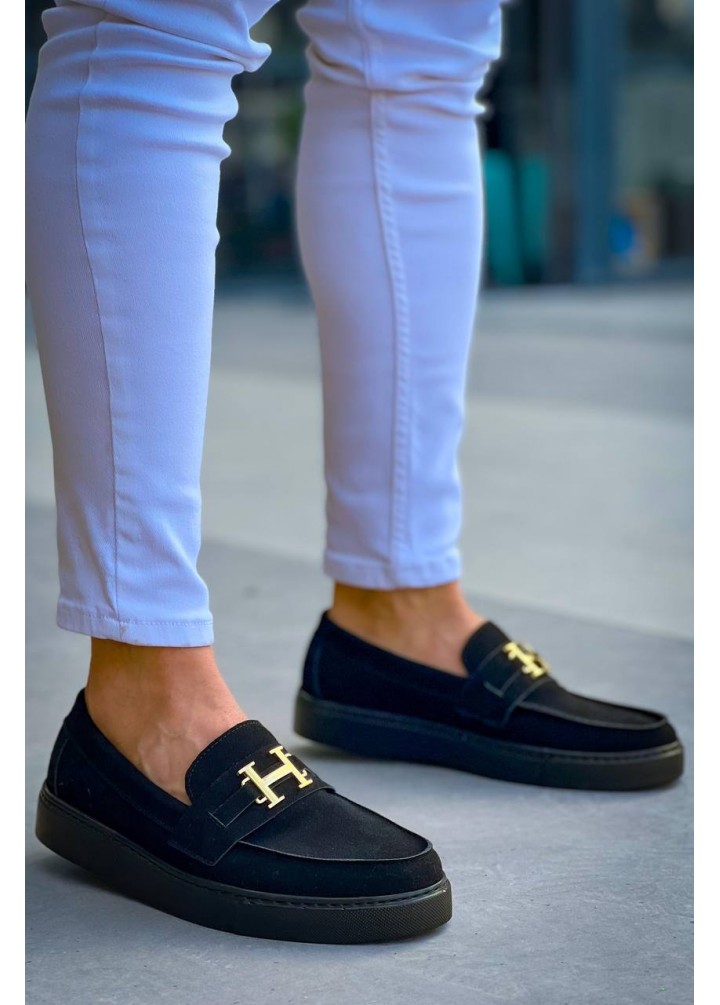 KB-027  Kuback Bağcıksız Kömür Süet H Günlük Erkek Ayakkabı