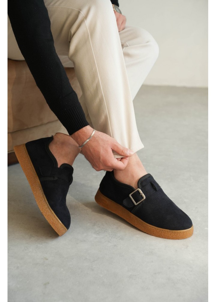 KB-KX1 Kuback Lacivert Kahve Taban Kürklü Günlük Erkek Ayakkabı