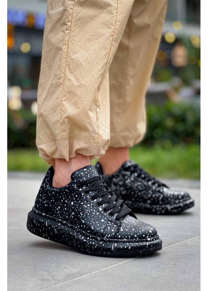 KB-X500  Kuback Siyah Silwer  Bağcıklı  Günlük Erkek  Ayakkabı