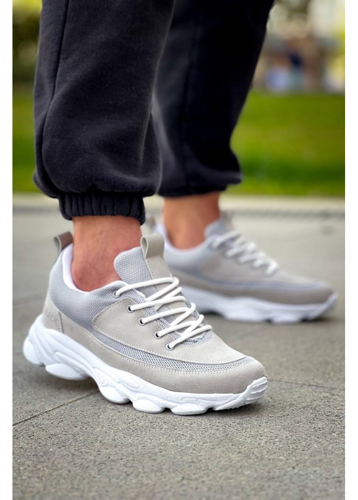 KB-707  Kuback Taş Süet Yüksek Taban Bağcıklı Günlük Erkek Ayakkabı