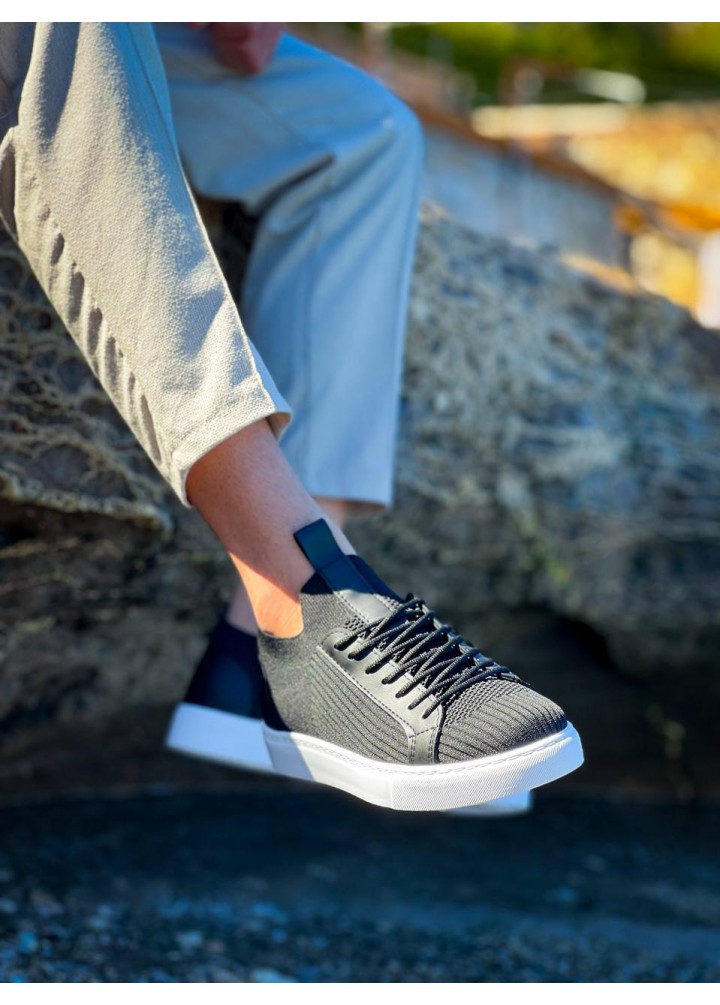 KB-0992  Kuback Siyah Cilt  Yüksek Taban  Lastikli Erkek Bot