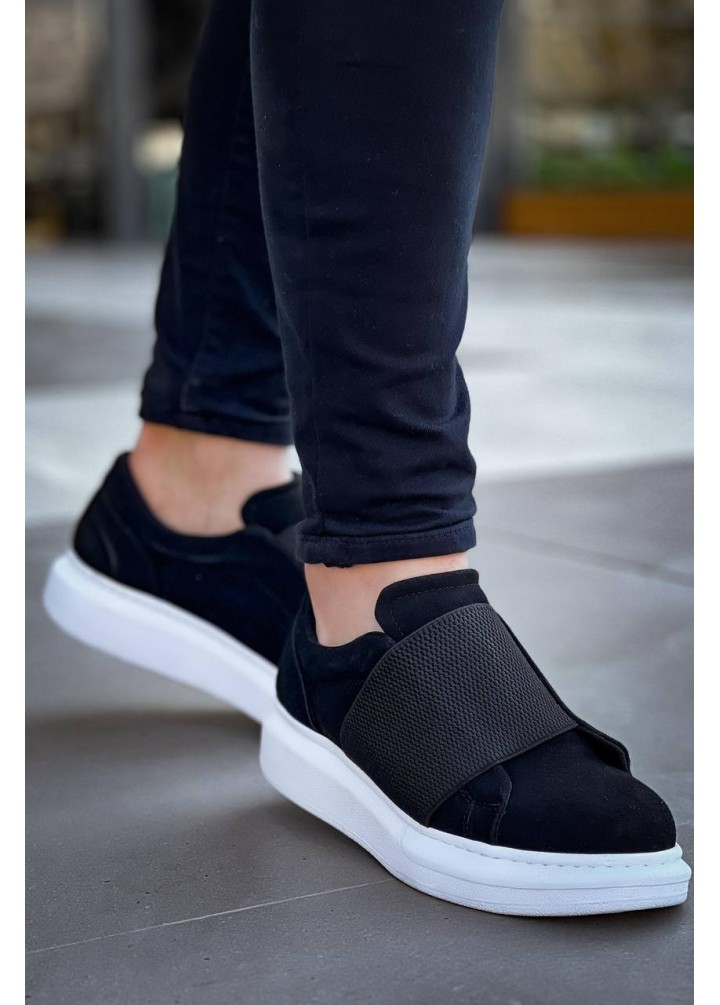 KB-122   Kuback Siyah Süet Yüksek Taban Bağcıklı Günlük Erkek Ayakkabı