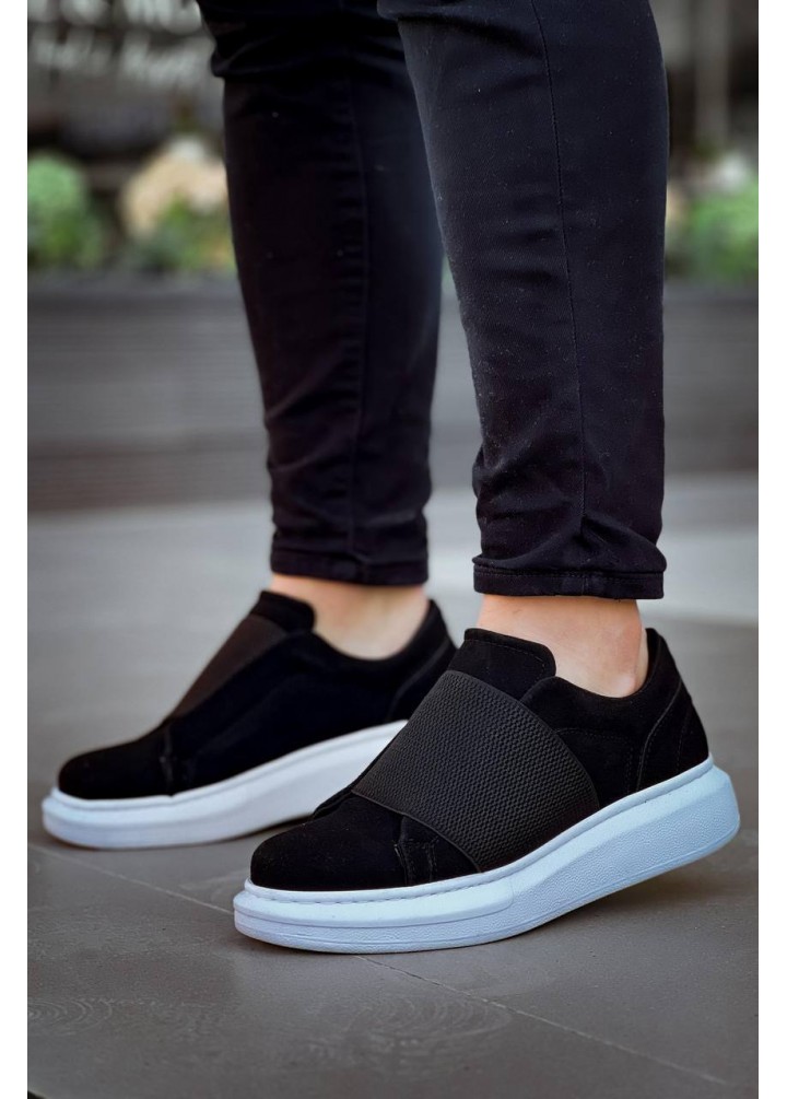 KB-040  Kuback Siyah Süet   Lastikli  Günlük Erkek  Ayakkabı