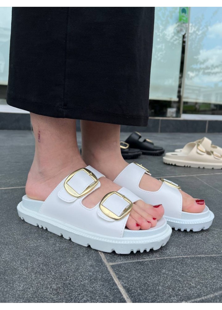 KBTX-1 Kuback Beyaz Günlük Kadın Terlik