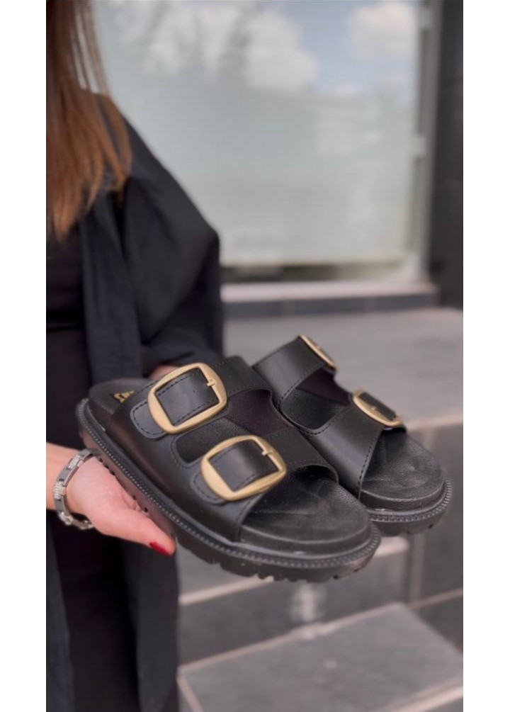 KBTX-1 Kuback Siyah Günlük Kadın Terlik