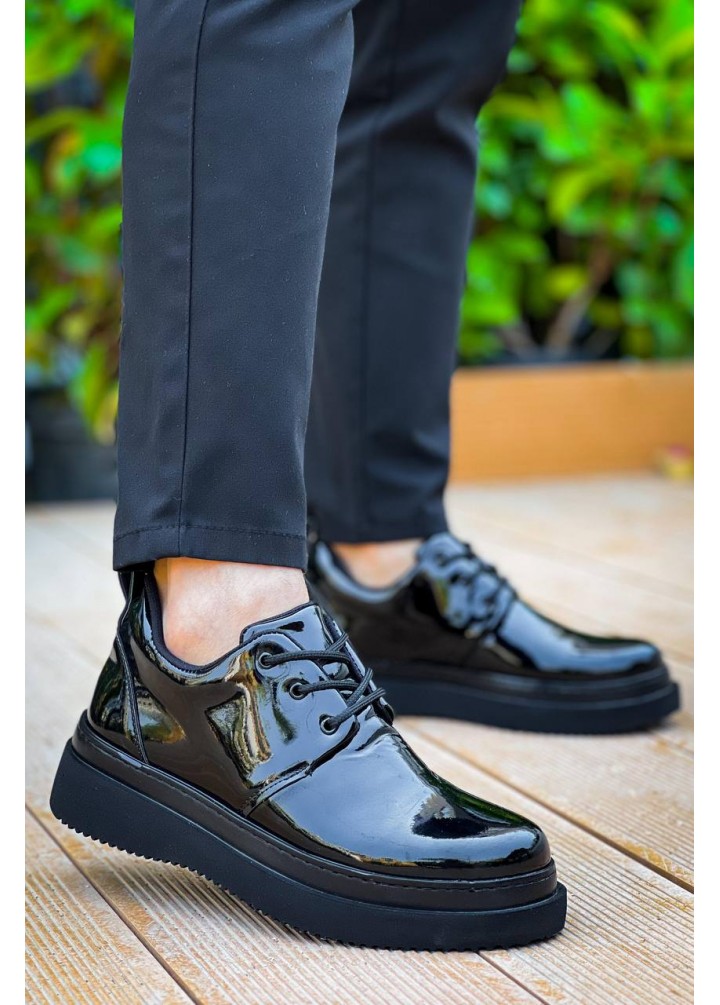 KB-X3  Kuback  Siyah Rugan Siyah Taban  Bağcıklı  Günlük Erkek  Ayakkabı