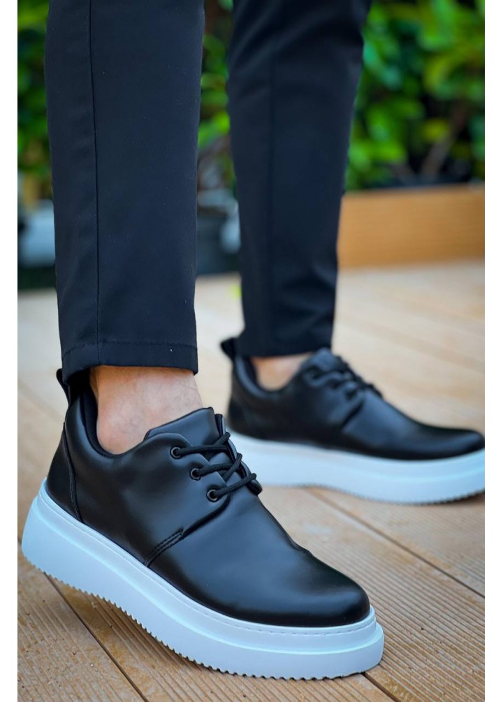 KB-X3  Kuback Siyah Cilt  Bağcıklı  Günlük Erkek  Ayakkabı